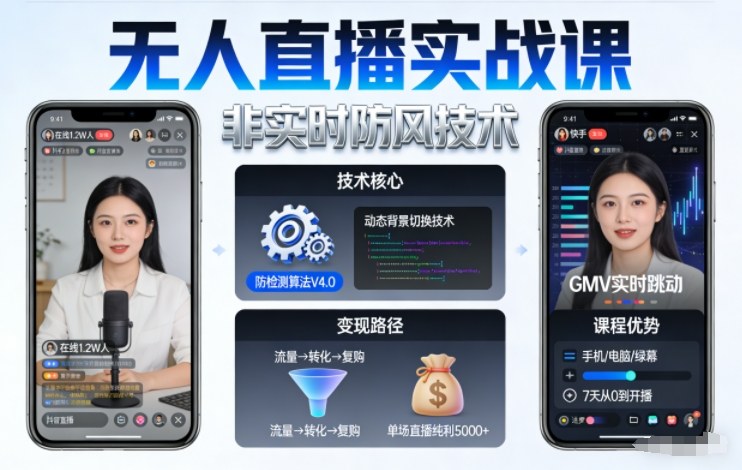 宝子哥无人直播实战课，非实时防风技术，聚焦抖音快手等平台直播带货，轻松开启直播变现之路(更新2026年5月29日)-止水留痕