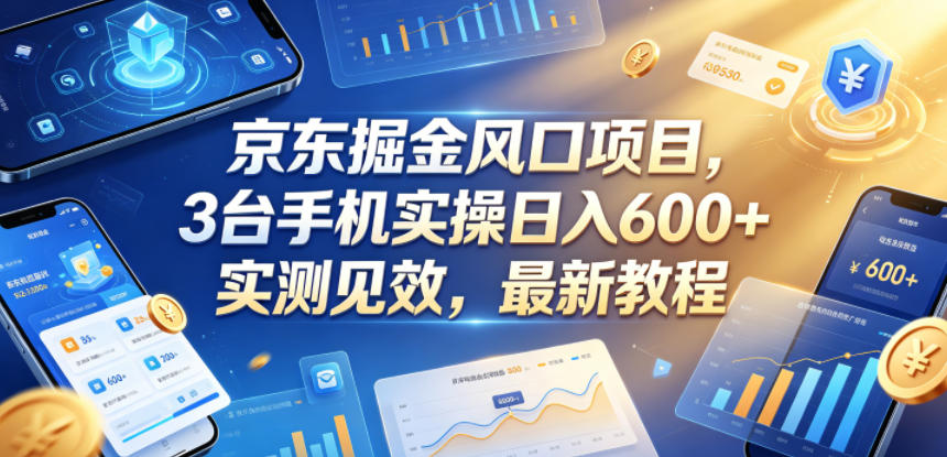 京东掘金风口项目，3台手机实操日入600+，实测见效，最新教程【揭秘】-止水留痕