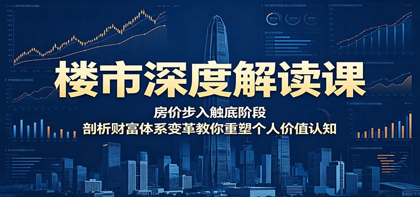 楼市深度解读课：房价步入触底阶段，剖析财富体系变革教你重塑个人价值认知-止水留痕