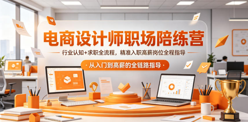 电商设计师职场陪练营，行业认知+求职全流程，精准入职高薪岗位全程指导-止水留痕