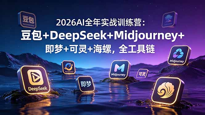 2026AI全年实战训练营：豆包+DeepSeek+Midjourney+即梦+可灵+海螺，全工具链-止水留痕