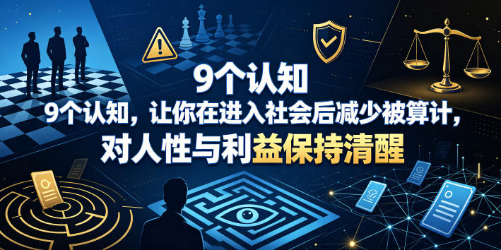 付费文章:9个认知,让你在进入社会后减少被算计,对人性与利益保持清醒-止水留痕