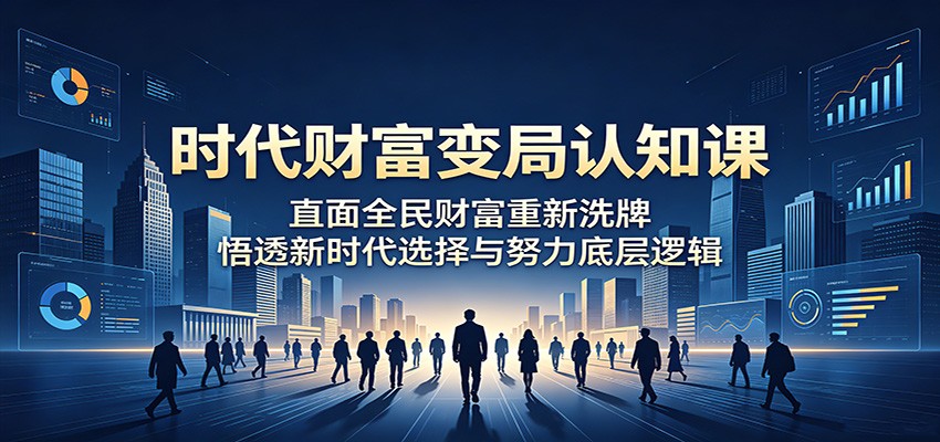 时代财富变局认知课：直面全民财富重新洗牌，悟透新时代选择与努力底层逻辑-止水留痕