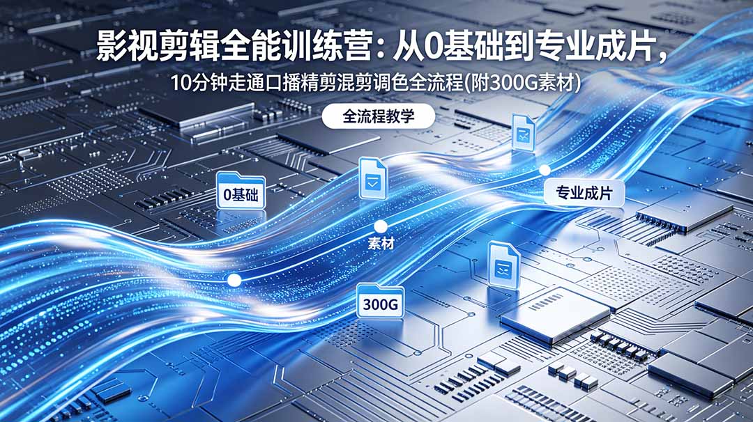 2026影视剪辑全能实战课｜0基础到专业成片，全流程教学，高清带300G素材-止水留痕