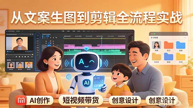 原创 AI 剧情短视频带货：AI+家庭剧情+带货广告，从文案生图到剪辑全流程实战-止水留痕