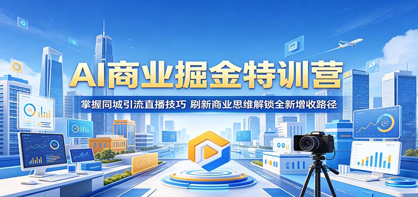 AI商业掘金特训营：掌握同城引流直播技巧，刷新商业思维解锁全新增收路径-止水留痕