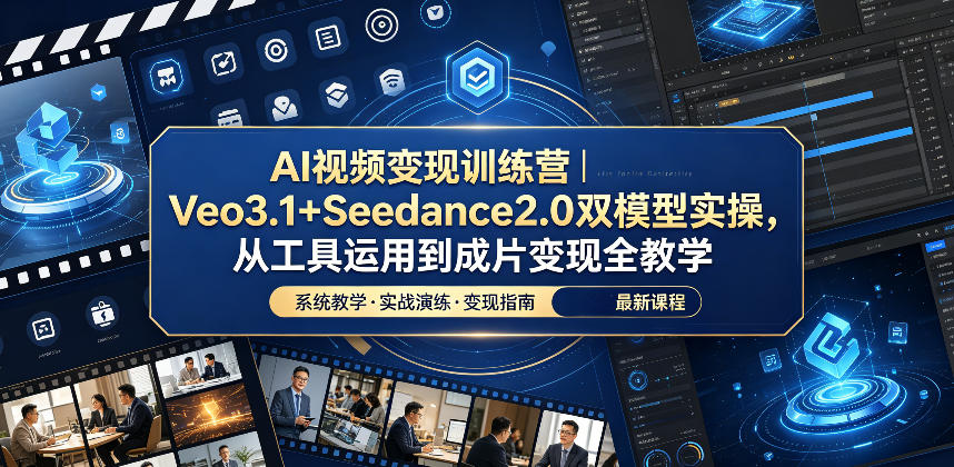 AI视频变现训练营｜Veo3.1+Seedance2.0双模型实操，从工具运用到成片变现全教学-止水留痕