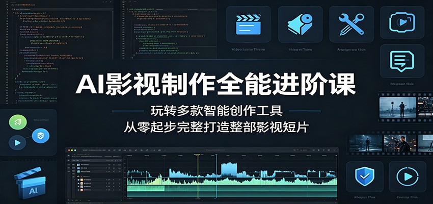 AI影视制作全能进阶课：玩转多款智能创作工具，从零起步完整打造整部影视短片-止水留痕