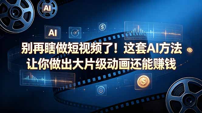 别再瞎做短视频了！这套 AI 方法让你做出大片级动画还能赚钱【原创双语字幕】-止水留痕