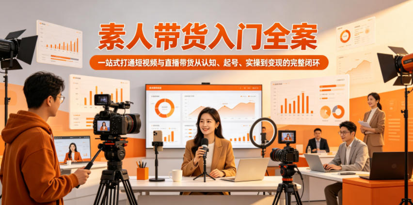 素人带货入门全案，一站式打通短视频与直播带货从认知、起号、实操到变现的完整闭环-止水留痕