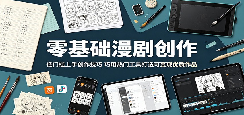 零基础漫剧创作：低门槛上手创作技巧，巧用热门工具打造可变现优质作品-止水留痕
