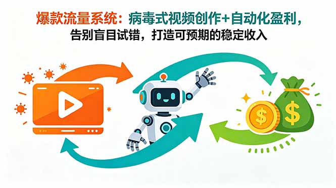 爆款流量系统：病毒式视频创作+自动化盈利，告别盲目试错，打造可预期的稳定收入-止水留痕
