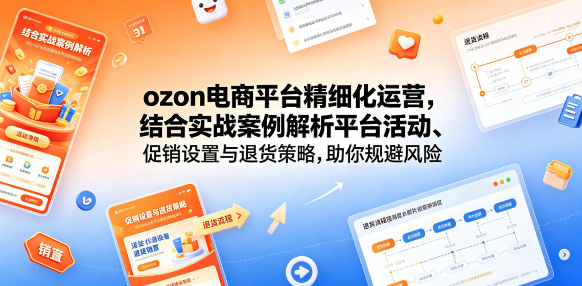 ozon电商平台精细化运营，结合实战案例解析平台活动、促销设置与退货策略，助你规避风险、提升销量-止水留痕
