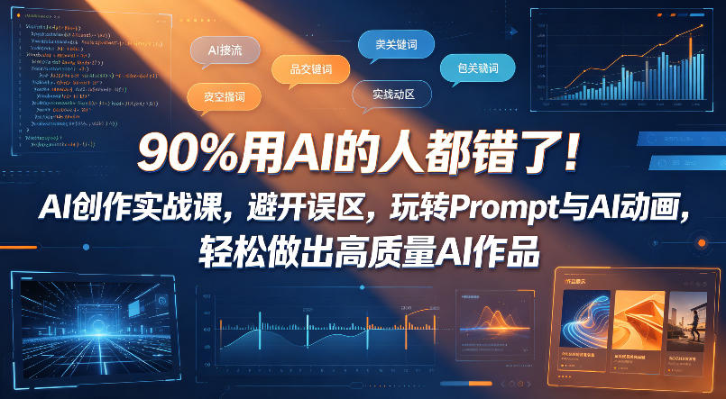 90%用AI的人都错了！AI创作实战课，避开误区，玩转Prompt与AI动画，轻松做出高质量AI作品-止水留痕