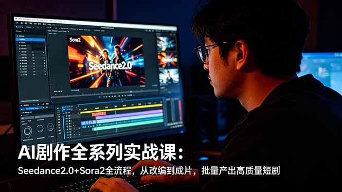 AI剧作全系列实战课：Seedance2.0+Sora2全流程，从改编到成片，批量产出高质量短剧-止水留痕