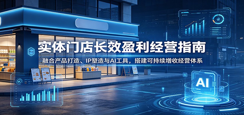 实体门店长效盈利经营指南：融合产品打造、IP塑造与AI工具，搭建可持续增收经营体系-止水留痕
