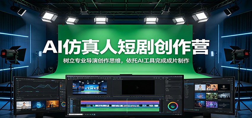 AI仿真人短剧创作营：树立专业导演创作思维，依托AI工具完成成片制作-止水留痕