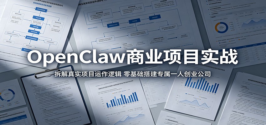 OpenClaw商业项目实战：拆解真实项目运作逻辑，零基础搭建专属一人创业公司-止水留痕