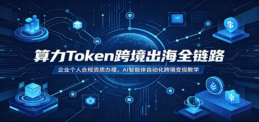 算力Token跨境出海全链路：企业个人合规资质办理，AI智能体自动化跨境变现教学-止水留痕