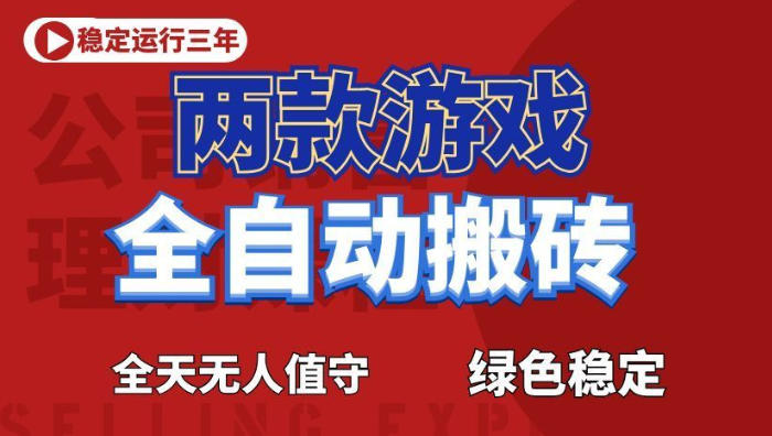 海外游戏全自动搬砖，日入1k+，全天无人值守，绿色稳定！【揭秘】-止水留痕
