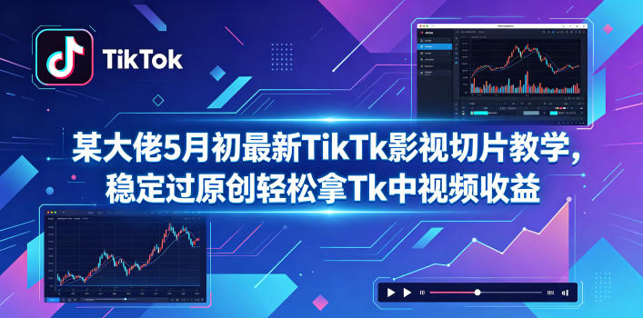 某大佬5月初最新TikTk影视切片教学，稳定过原创轻松拿Tk中视频收益-止水留痕