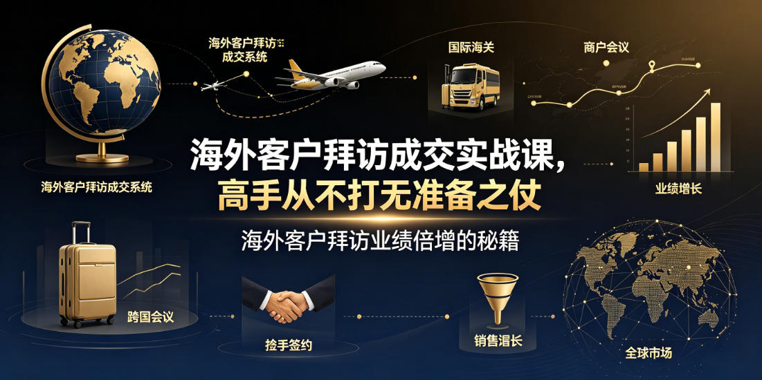 海外客户拜访成交实战课，高手从不打无准备之仗，海外客户拜访业绩倍增的秘籍-止水留痕