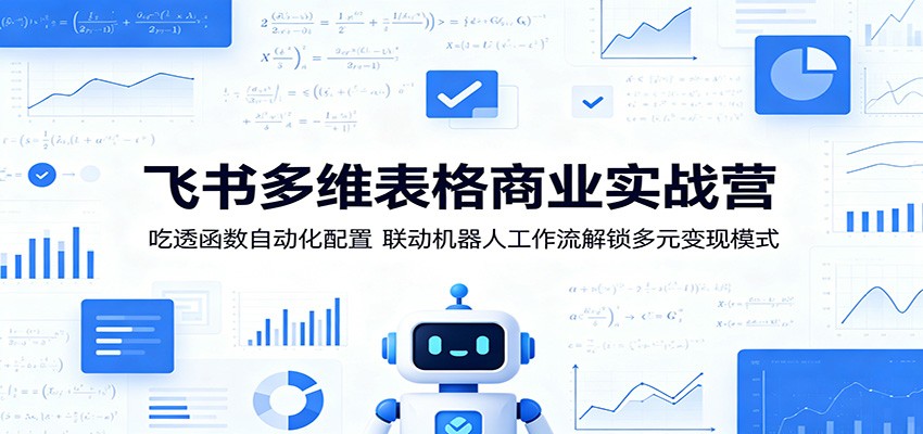 飞书多维表格商业实战营：吃透函数自动化配置，联动机器人工作流解锁多元变现模式-止水留痕