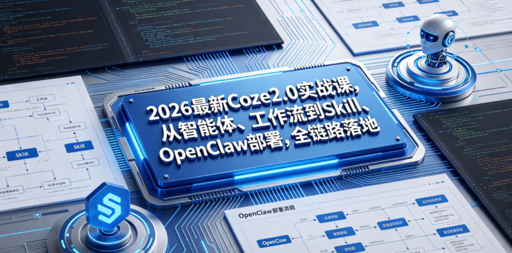 2026最新Coze2.0实战课，从智能体、工作流到Skill、OpenClaw部署，全链路落地-止水留痕