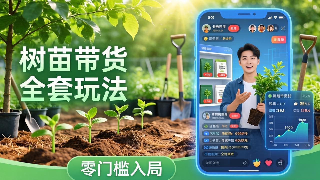 视频号AI树苗带货全套玩法：零门槛入局，掌握豆包、千问等AI工具制作树苗视频的全套流程-止水留痕