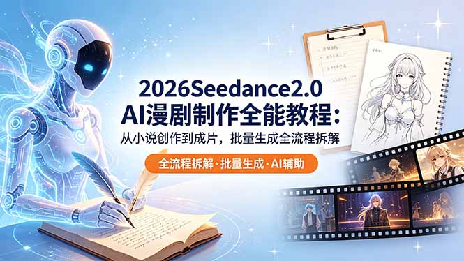 2026Seedance2.0 AI制作全能教程：从小说创作到成片，批量生成全流程拆解-止水留痕