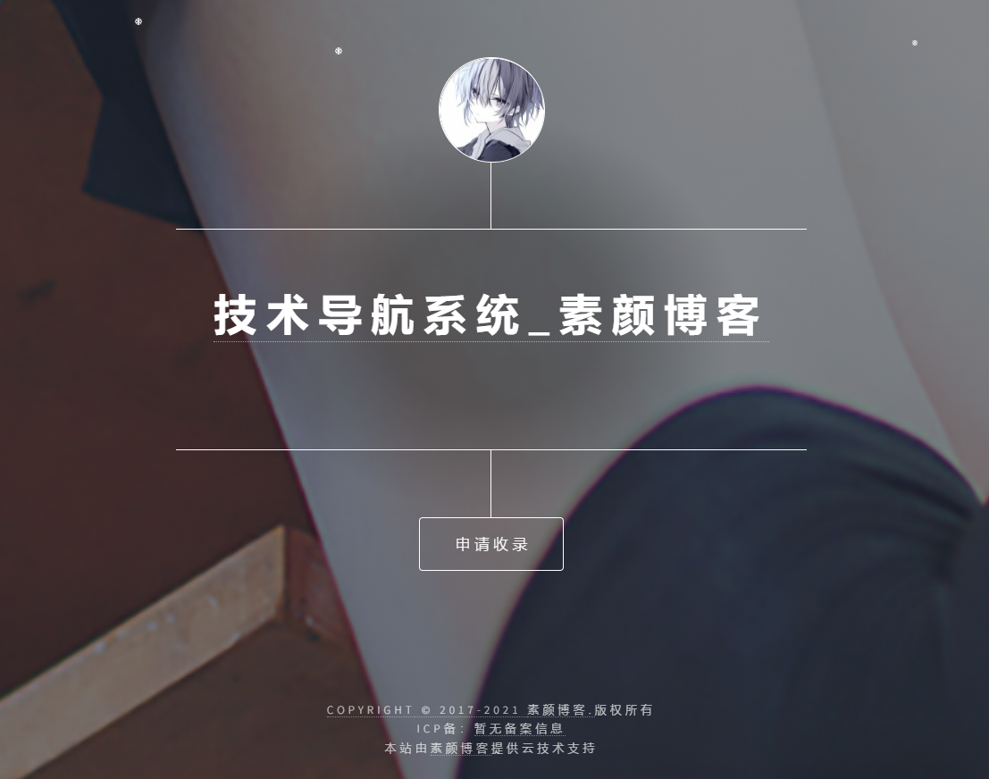 开源PHP个人技术导航系统网站源码 带后台-止水留痕