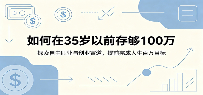 如何在35岁以前存够100万:探索自由职业与创业赛道,提前完成人生百万目标-止水留痕
