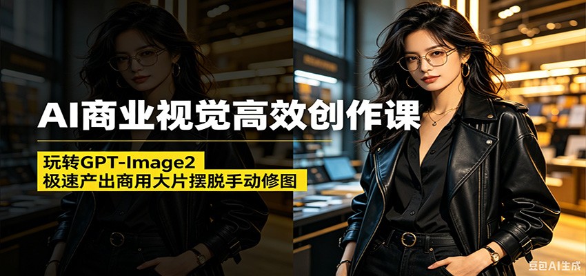 AI商业视觉高效创作课：玩转GPT-Image2，极速产出商用大片摆脱手动修图(更新)-止水留痕