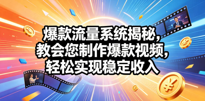 爆款流量系统揭秘，教会您制作爆款视频，轻松实现稳定收入【原创双语字幕】-止水留痕