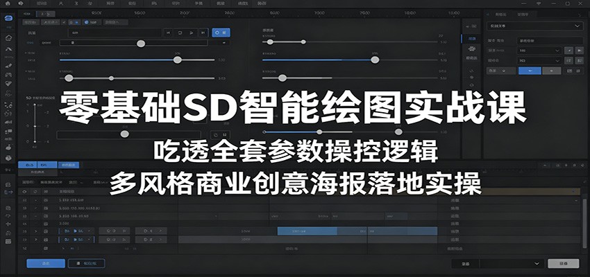 零基础SD智能绘图实战课：吃透全套参数操控逻辑，多风格商业创意海报落地实操-止水留痕