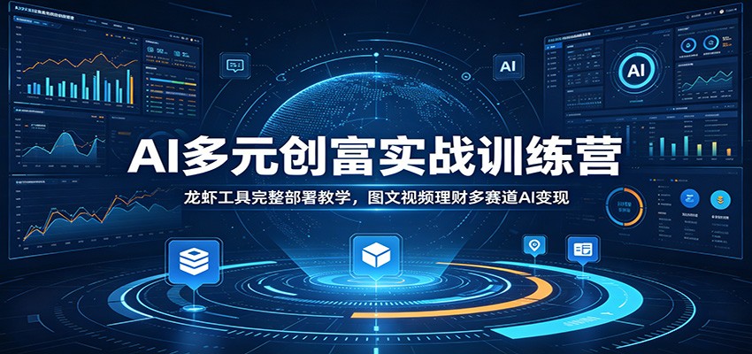 AI多元创富实战训练营：龙虾工具完整部署教学，图文视频理财多赛道AI变现-止水留痕