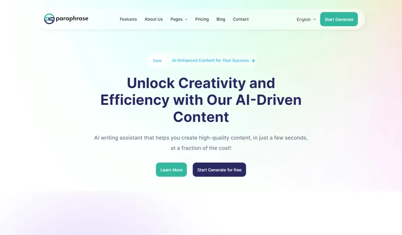 Bootstrap响应式AI写作助手官网源码-止水留痕
