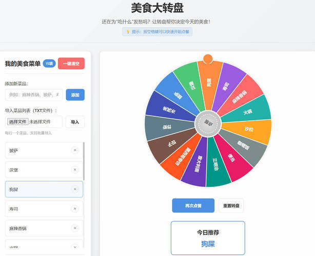 美食大转盘 点餐助手HTML源码-止水留痕