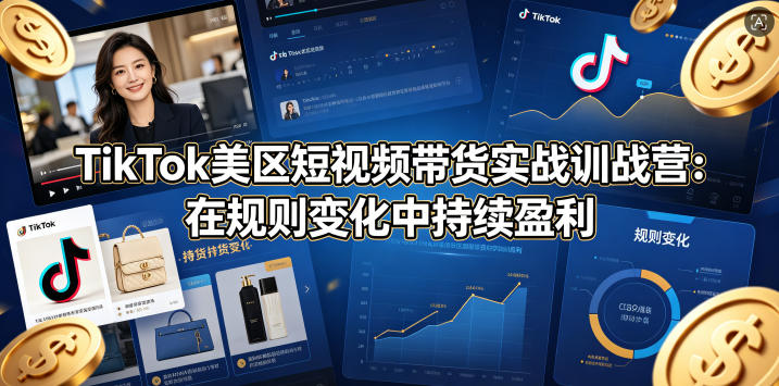 TikTok美区短视频带货实战训战营：在规则变化中持续盈利-止水留痕