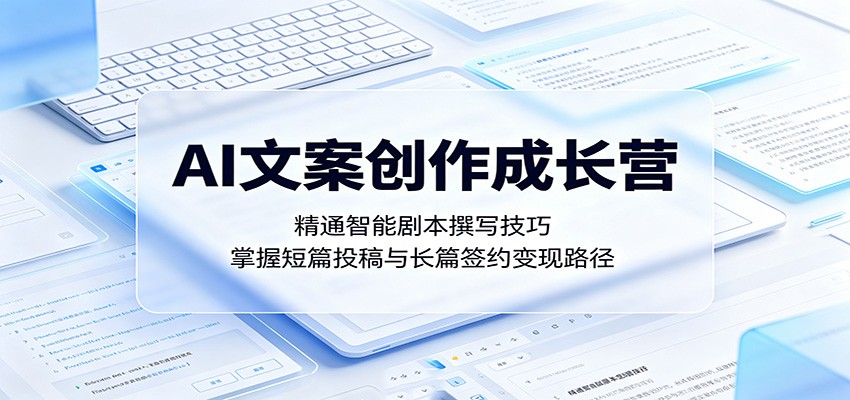 AI文案创作成长营：精通智能剧本撰写技巧，掌握短篇投稿与长篇签约变现路径-止水留痕