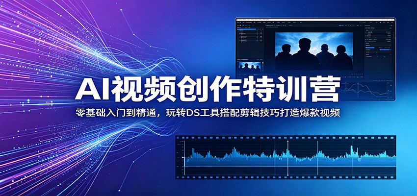 AI视频创作特训营：零基础入门到精通，玩转DS工具搭配剪辑技巧打造爆款视频-止水留痕