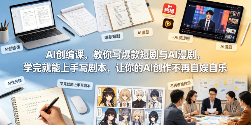 AI创编课，教你写爆款短剧与AI漫剧，学完就能上手写剧本，让你的AI创作不再自娱自乐(更新0521)-止水留痕