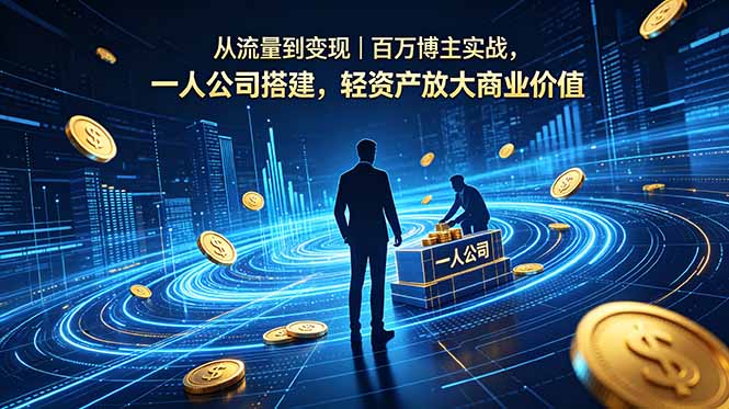 从流量到变现｜百万博主实战，一人公司搭建，轻资产放大商业价值-止水留痕