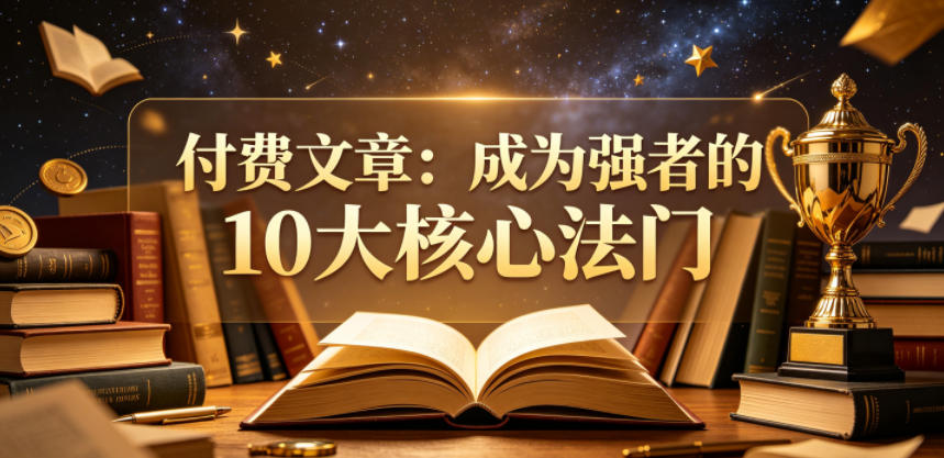 付费文章：成为强者的10大核心法门-止水留痕