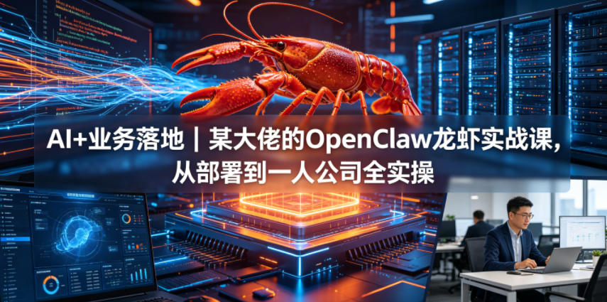 AI+业务落地｜某大佬的OpenClaw小龙虾实战课，从部署到一人公司全实操-止水留痕