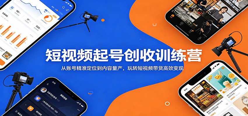短视频起号创收训练营：从账号精准定位到内容量产，玩转短视频带货高效变现-止水留痕