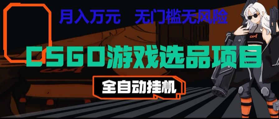 CSGO游戏自动扫货项目，全自动运行，月入1W，无风险，长期稳定可以做【揭秘】-止水留痕