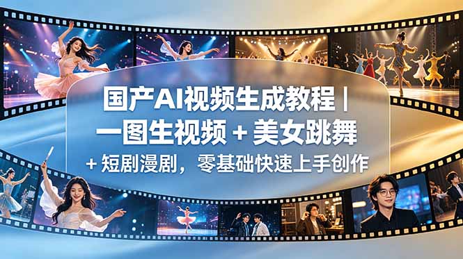 国产AI视频生成教程｜一图生视频 + 美女跳舞 + 短剧漫剧，零基础快速上手创作-止水留痕
