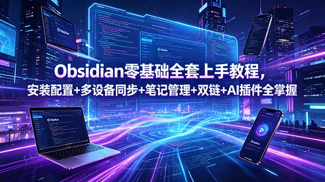 Obsidian零基础全套上手教程，安装配置+多设备同步+笔记管理+双链+AI插件全掌握-止水留痕