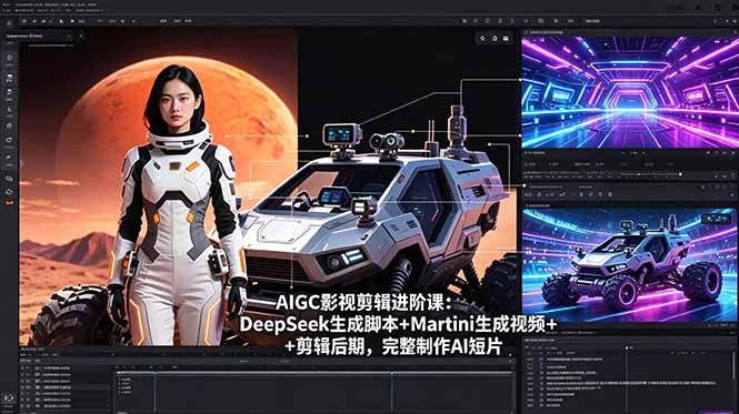 AIGC影视剪辑进阶课：DeepSeek生成脚本+Martini生成视频+剪辑后期，完整制作AI短片-止水留痕